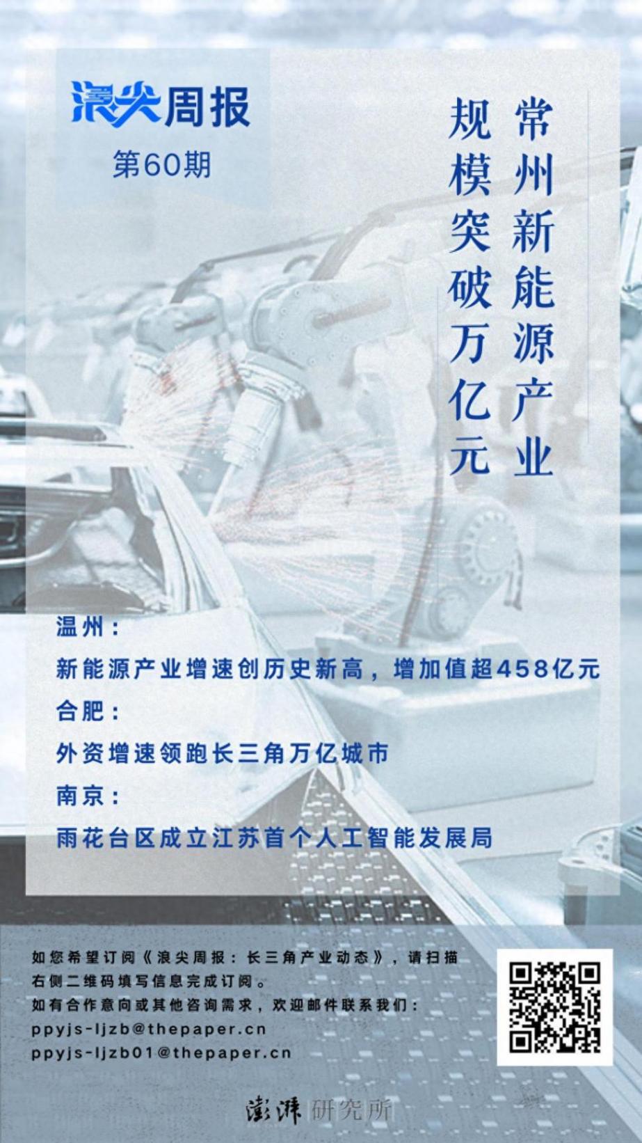 常州新能源产业规模突破万亿元,请看《浪尖周报》第60期