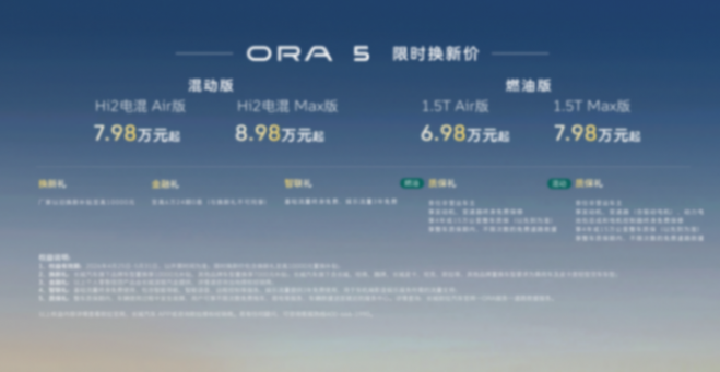 归本溯元守正创新 长城欧拉5多动力版本重磅上市 限时换新价6.98万元起